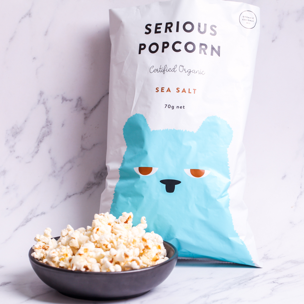 Organic Popcorn, Sea Salt - Serious Food Co